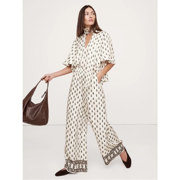 Banana Republic Drapey Linen Blend Two Piece Set Size XSmall/Small - Picture 1 of 16